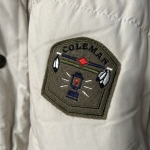 Vintage Retro Coleman‎ Outdoors Full Zip Hooded Puffer Coat Mens Size XL #69082